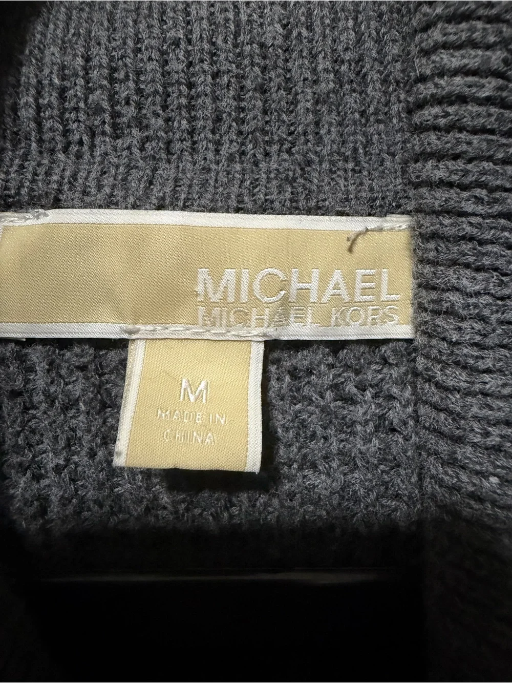 Michael Kors Dark Charcoal Cowl Neck Sweater